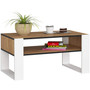 Konferenční stolek DOMI, dub řemeslný/bílá - galerie #1