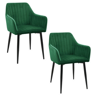 Set 2 ks jídelních židlí SJ.040, zelená