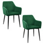 Set 2 ks jídelních židlí SJ.040, zelená