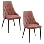 Set 2 ks jídelních židlí SJ.054, růžová - galerie #1