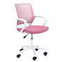 Otočná židle FD-6, bílá/růžová - galerie #1