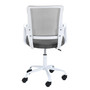 Otočná židle FD-6, bílá/šedá - galerie #3