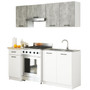 Kuchyňský set OLIVIA 1,8M - beton/bílá - galerie #1