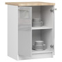 Kuchyňská skříňka OLIVIA S60 2D - bílá/šedý lesk - galerie #2