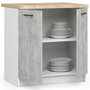Kuchyňská skřínka OLIVIA S80 - bílá/beton - galerie #2