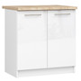 Kuchyňská skříňka OLIVIA S80 2D - bílá/bílý lesk