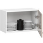 Kuchyňská skříňka OLIVIA W60OK - bílá/šedý lesk - galerie #2