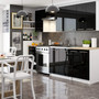 Kuchyňská skříňka OLIVIA W30 H720 - bílá/černý lesk - galerie #3