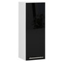 Kuchyňská skříňka OLIVIA W30 H720 - bílá/černý lesk - galerie #1