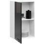 Kuchyňská skříňka OLIVIA W50 H720 - bílá/černý lesk - galerie #2