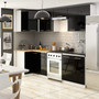 Kuchyňská skříňka OLIVIA W50 H720 - bílá/černý lesk - galerie #3