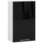 Kuchyňská skříňka OLIVIA W50 H720 - bílá/černý lesk - galerie #1