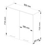 Kuchyňská skříňka OLIVIA W80 H720 - bílá/grafit lesk - galerie #4