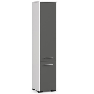 Koupelnová skříňka FIN 2D - bílá/šedá