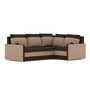 Rohová rozkládací sedací souprava MILTON II Pravá Hnědá/cappuccino