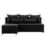 Rozkládací rohová sedací souprava NOBU Černá