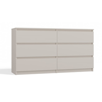 Komoda Malva 6 zásuvek 140 - béžová