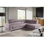 Rozkládací rohová sedací souprava HORIZONTE Pravá Fialová