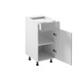 Kuchyňská skříňka ASPEN II D40S1-P/L - bílá/šedá Otevírání vpravo