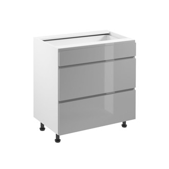 Kuchyňská skříňka ASPEN II D80S3 - bílá/šedá