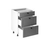Kuchyňská skříňka LINEA D60S3 Bílá-šedá - galerie #1
