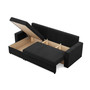 Rohová rozkládací sedací souprava NEO - rovný bok - model 2 Černá - galerie #6