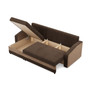 Rozkládací rohová sedací souprava HEWLET model 2 Hnědá-hnědá - galerie #4