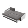Rozkládací rohová sedací souprava HEWLET model 2 Šedá-bílá - galerie #2