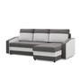 Rohová rozkládací sedací souprava HEWLET model 3 Šedá/bílá Pravá