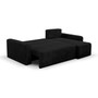 Rozkládací rohová sedací souprava JASMINA Levá Černá - galerie #1