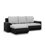 Rozkládací rohová sedací souprava TOKIO VI Levá Šedá/černá - galerie #1