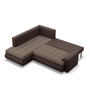 Rozkládací rohová sedací souprava TOKIO V Levá Hnědá/hnědá - galerie #2