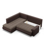 Rozkládací rohová sedací souprava TOKIO V Levá Hnědá/hnědá - galerie #3