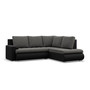 Rozkládací rohová sedací souprava TOKIO V Pravá Šedá/černá II - galerie #1