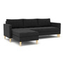 Rozkládací rohová sedací souprava OSLO Černá Levá
