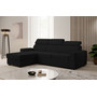 Rozkládací rohová sedací souprava LAOS Levá Černá - galerie #1