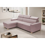 Rozkládací rohová sedací souprava MONSUN Levá Růžová - galerie #1