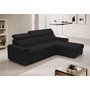 Rozkládací rohová sedací souprava MONSUN Pravá Černá
