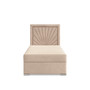 Čalouněná postel VINCENZA 90x200 cm s pružinovou matrací Béžová - galerie #1
