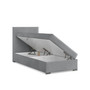Čalouněná postel VINCENZA 90x200 cm s pružinovou matrací Šedá III - galerie #2