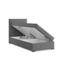 Čalouněná postel ELDA 90x200 cm s pružinovou matrací Šedá - galerie #2