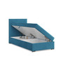 Čalouněná postel ELDA 90x200 cm s pružinovou matrací Modrá - galerie #2