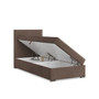 Čalouněná postel ELDA 90x200 cm s pružinovou matrací Hnědá - galerie #2