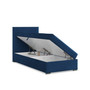 Čalouněná postel ELDA 90x200 cm s pružinovou matrací Modrá I - galerie #2
