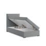 Čalouněná postel AGEN 90x200 cm s pružinovou matrací Šedá I - galerie #2
