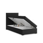 Čalouněná postel ZONZA 90x200 cm s pružinovou matrací Černá - galerie #2