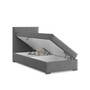 Čalouněná postel ZONZA 90x200 cm s pružinovou matrací Šedá - galerie #2