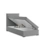 Čalouněná postel ZONZA 90x200 cm s pružinovou matrací Šedá I - galerie #2