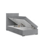 Čalouněná postel ZONZA 90x200 cm s pružinovou matrací Šedá III - galerie #2