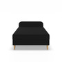 Čalouněná postel CASPE s čelem 120x200 cm s pružinovou matrací Černá - galerie #1